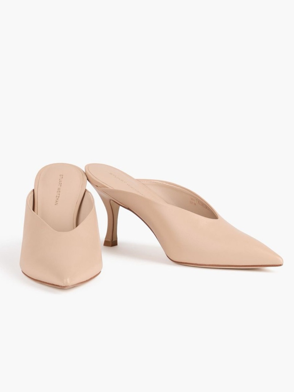 Stuart Weitzman Lula Leather Mules Size 12 - Picture 2 of 13